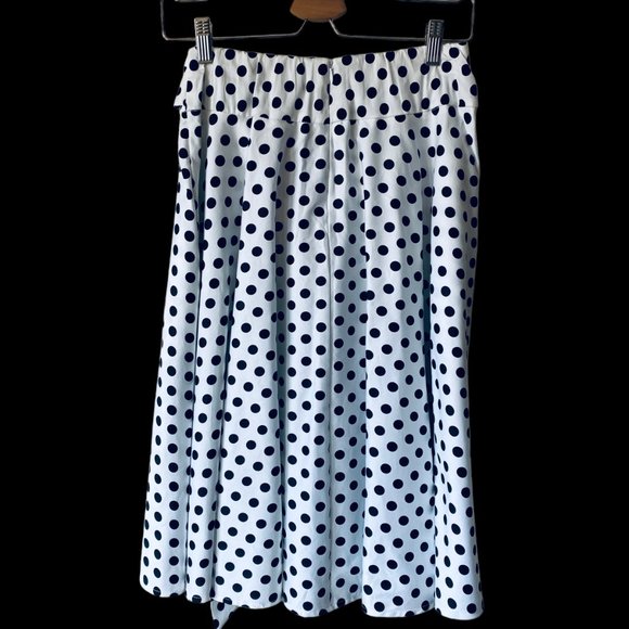 Belle Poque Sz Sm Rockabilly Retro Pin Up 50s High Waist Polka Dot Skirt New - Picture 3 of 15